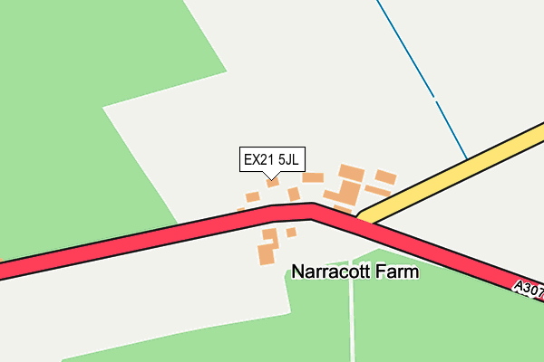 EX21 5JL map - OS OpenMap – Local (Ordnance Survey)