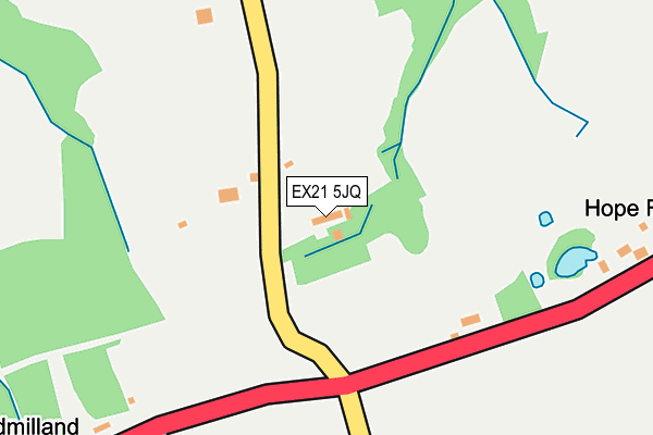 EX21 5JQ map - OS OpenMap – Local (Ordnance Survey)