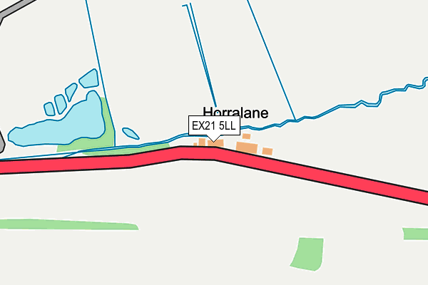 EX21 5LL map - OS OpenMap – Local (Ordnance Survey)