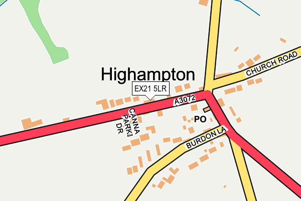 EX21 5LR map - OS OpenMap – Local (Ordnance Survey)