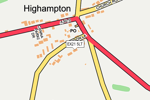 EX21 5LT map - OS OpenMap – Local (Ordnance Survey)