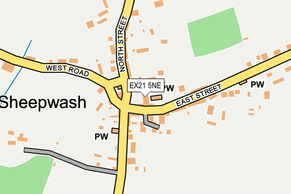 EX21 5NE map - OS OpenMap – Local (Ordnance Survey)