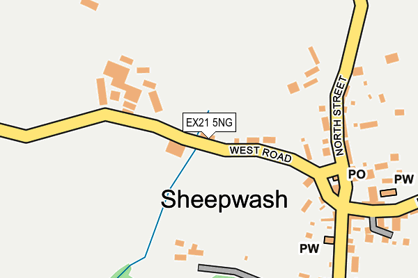 EX21 5NG map - OS OpenMap – Local (Ordnance Survey)