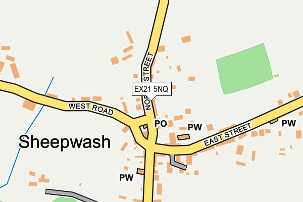 EX21 5NQ map - OS OpenMap – Local (Ordnance Survey)