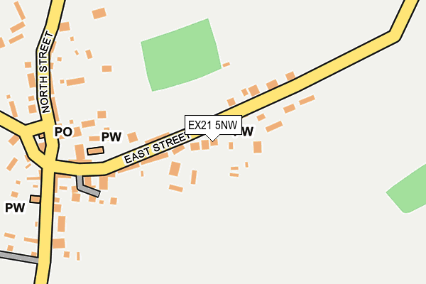 EX21 5NW map - OS OpenMap – Local (Ordnance Survey)
