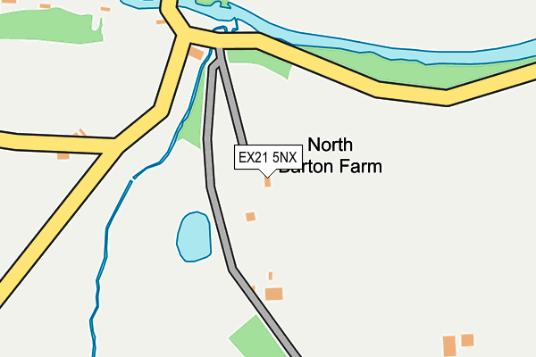 EX21 5NX map - OS OpenMap – Local (Ordnance Survey)