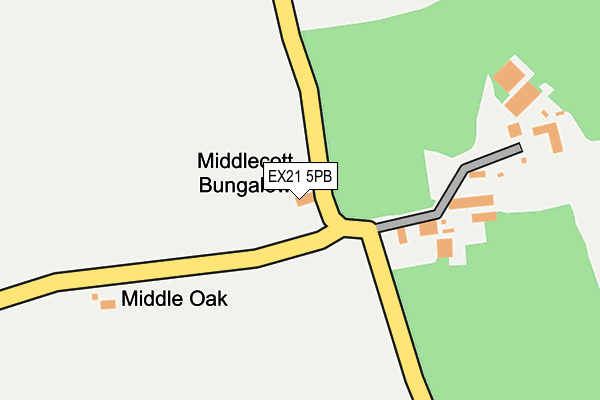 EX21 5PB map - OS OpenMap – Local (Ordnance Survey)