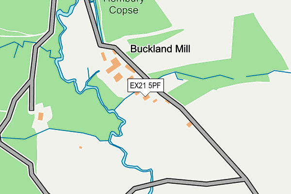 EX21 5PF map - OS OpenMap – Local (Ordnance Survey)