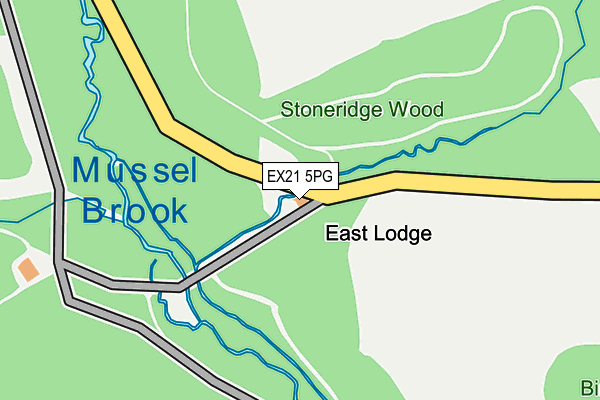 EX21 5PG map - OS OpenMap – Local (Ordnance Survey)