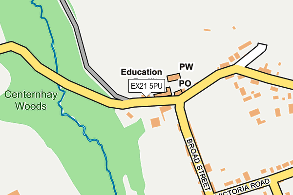 EX21 5PU map - OS OpenMap – Local (Ordnance Survey)