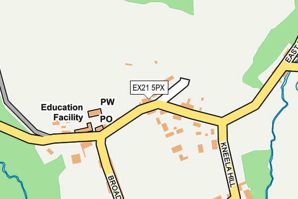 EX21 5PX map - OS OpenMap – Local (Ordnance Survey)