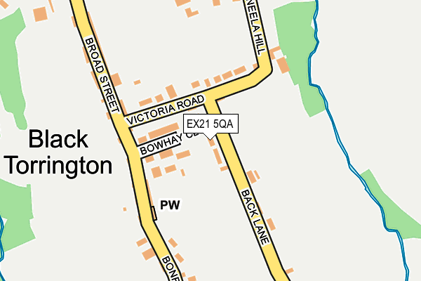 EX21 5QA map - OS OpenMap – Local (Ordnance Survey)