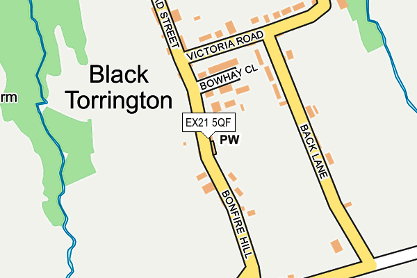 EX21 5QF map - OS OpenMap – Local (Ordnance Survey)