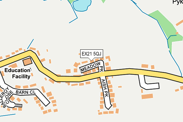 EX21 5QJ map - OS OpenMap – Local (Ordnance Survey)