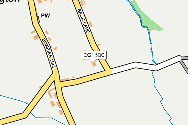 EX21 5QQ map - OS OpenMap – Local (Ordnance Survey)
