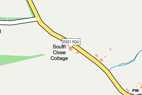 EX21 5QU map - OS OpenMap – Local (Ordnance Survey)