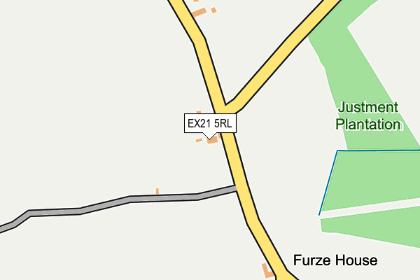 EX21 5RL map - OS OpenMap – Local (Ordnance Survey)