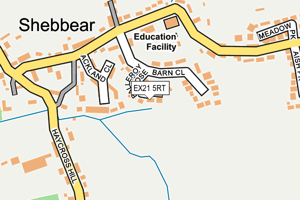 EX21 5RT map - OS OpenMap – Local (Ordnance Survey)