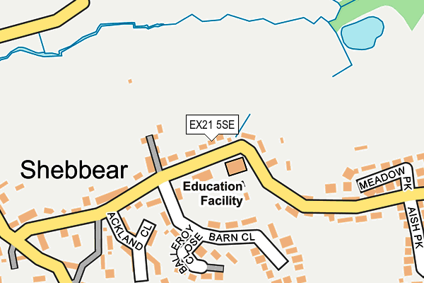 EX21 5SE map - OS OpenMap – Local (Ordnance Survey)