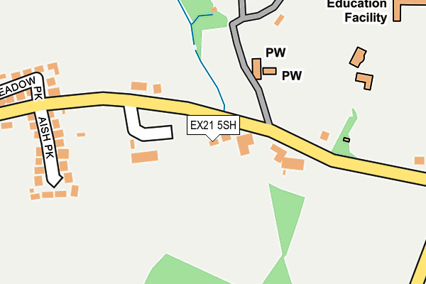 EX21 5SH map - OS OpenMap – Local (Ordnance Survey)