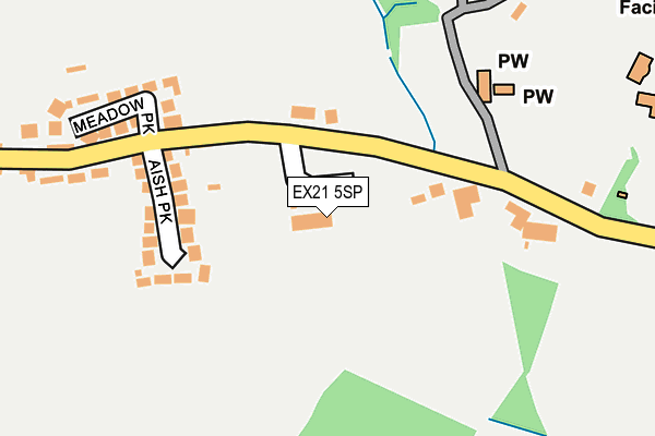 EX21 5SP map - OS OpenMap – Local (Ordnance Survey)