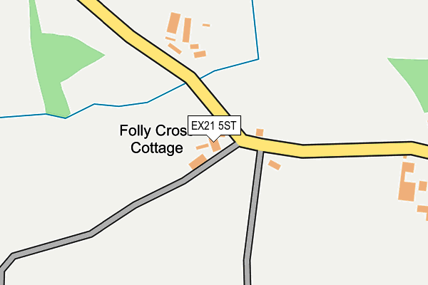 EX21 5ST map - OS OpenMap – Local (Ordnance Survey)