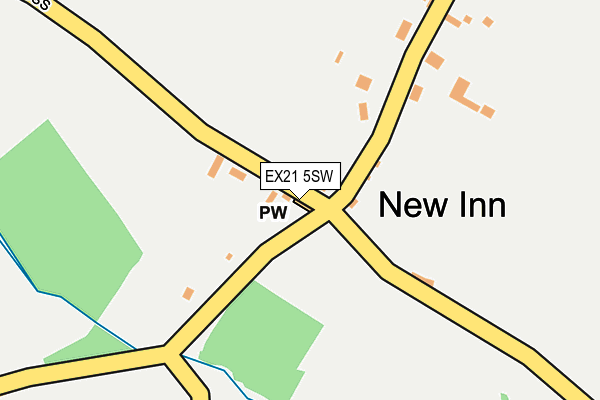 EX21 5SW map - OS OpenMap – Local (Ordnance Survey)