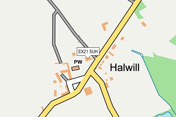 EX21 5UH map - OS OpenMap – Local (Ordnance Survey)