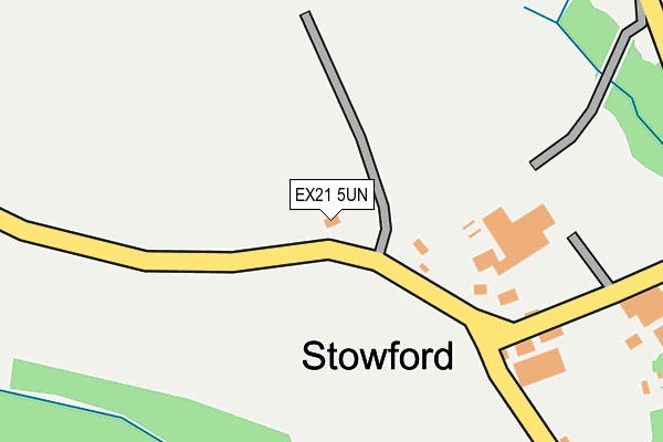 EX21 5UN map - OS OpenMap – Local (Ordnance Survey)