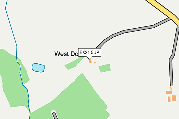 EX21 5UP map - OS OpenMap – Local (Ordnance Survey)