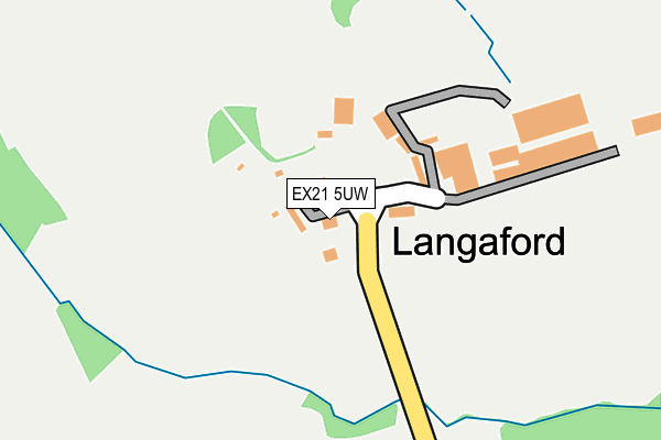 EX21 5UW map - OS OpenMap – Local (Ordnance Survey)