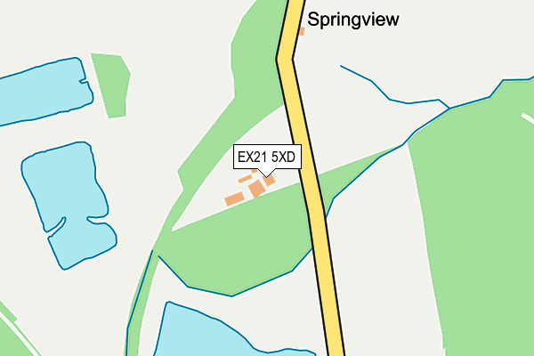 EX21 5XD map - OS OpenMap – Local (Ordnance Survey)