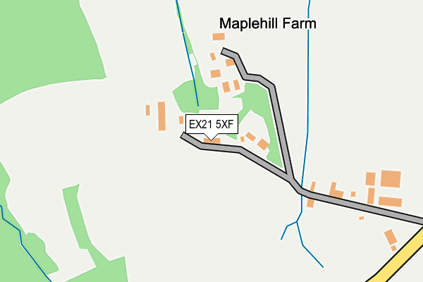 EX21 5XF map - OS OpenMap – Local (Ordnance Survey)