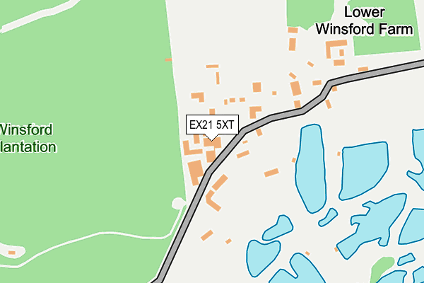 EX21 5XT map - OS OpenMap – Local (Ordnance Survey)