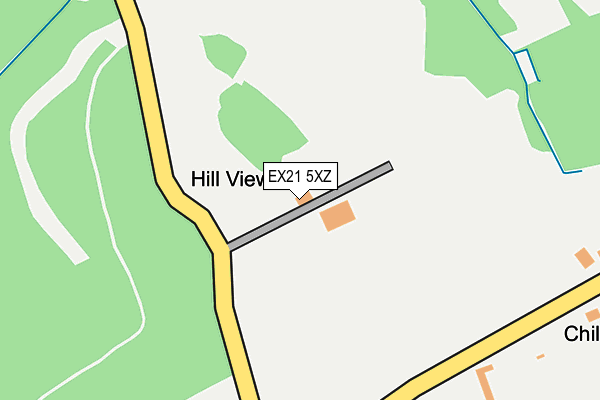 EX21 5XZ map - OS OpenMap – Local (Ordnance Survey)