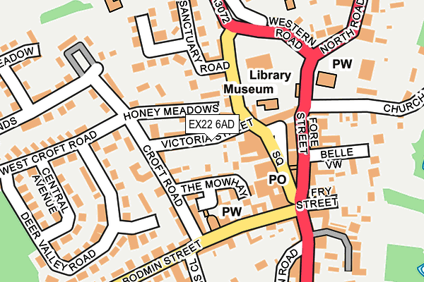 EX22 6AD map - OS OpenMap – Local (Ordnance Survey)