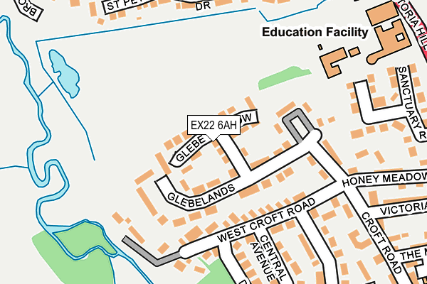 EX22 6AH map - OS OpenMap – Local (Ordnance Survey)