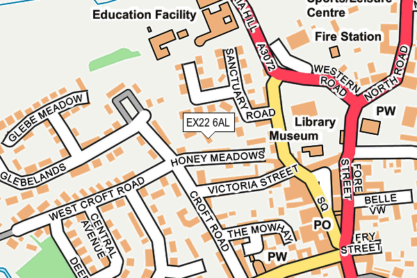 EX22 6AL map - OS OpenMap – Local (Ordnance Survey)