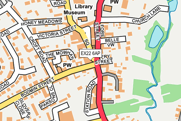 EX22 6AP map - OS OpenMap – Local (Ordnance Survey)