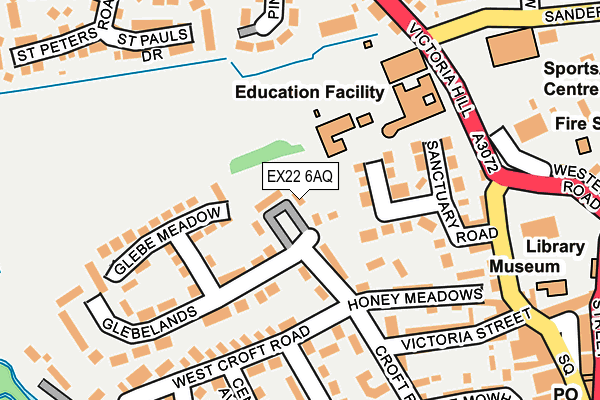 EX22 6AQ map - OS OpenMap – Local (Ordnance Survey)