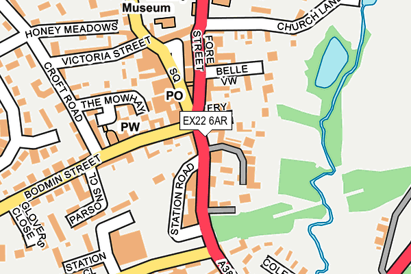 EX22 6AR map - OS OpenMap – Local (Ordnance Survey)
