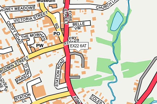 EX22 6AT map - OS OpenMap – Local (Ordnance Survey)
