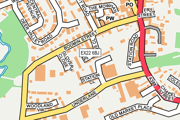 EX22 6BJ map - OS OpenMap – Local (Ordnance Survey)