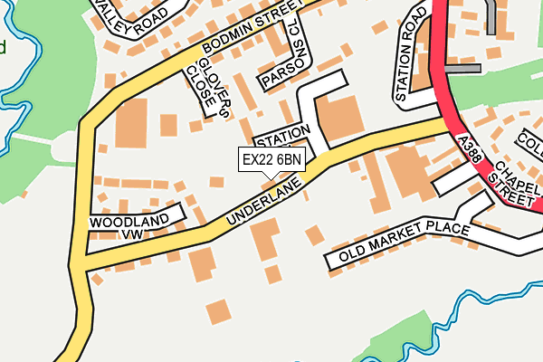 EX22 6BN map - OS OpenMap – Local (Ordnance Survey)