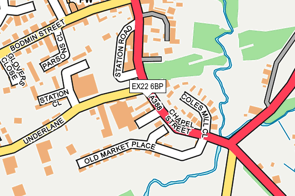 EX22 6BP map - OS OpenMap – Local (Ordnance Survey)