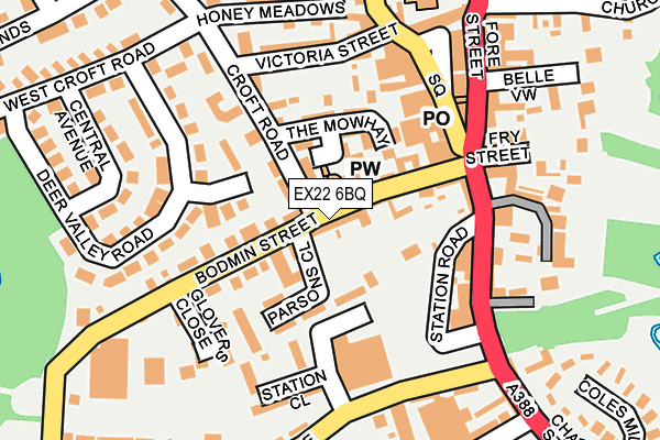 EX22 6BQ map - OS OpenMap – Local (Ordnance Survey)