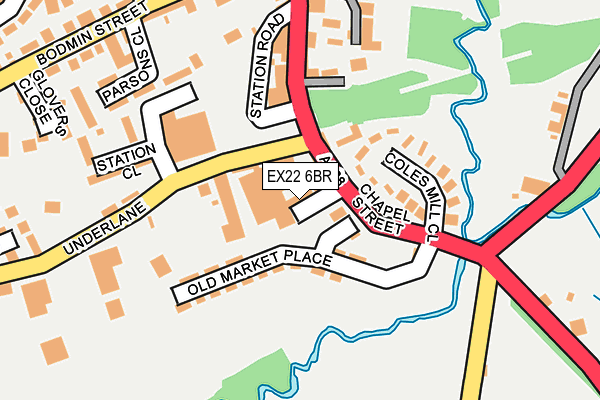 EX22 6BR map - OS OpenMap – Local (Ordnance Survey)