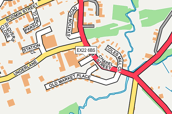 EX22 6BS map - OS OpenMap – Local (Ordnance Survey)