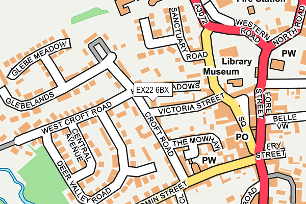 EX22 6BX map - OS OpenMap – Local (Ordnance Survey)