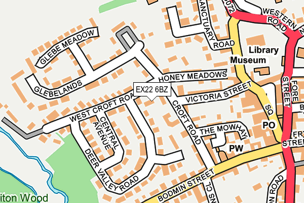 EX22 6BZ map - OS OpenMap – Local (Ordnance Survey)